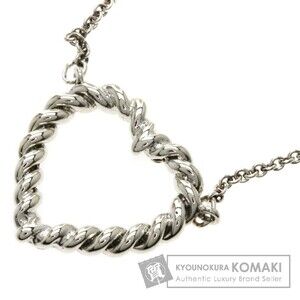 TIFFANY Co Twisted Heart Necklace Silver